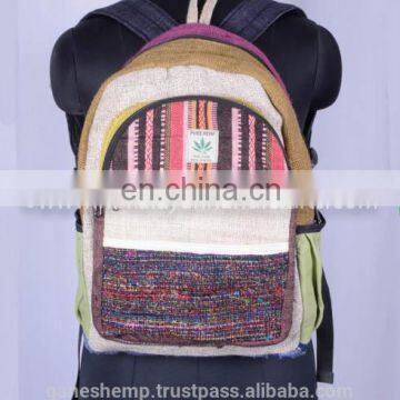 Washable Fashionable Canvas Hemp Backpack HBB 0035