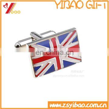 Hot sale custom flag cufflinks/ UK flag cufflinks