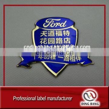 Top Quality OEM High Grade Adhesive Use And Custom Brand Printed Wine Bottle / Furniture Decoration Domed Metal Label