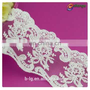 2015 wholesale Chemical Procuct type lace 100% Cotton Lace wedding nude lace transparent