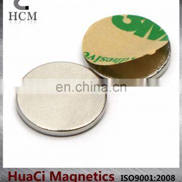 Neodymium disc magnet with strong 3M self-adhesive