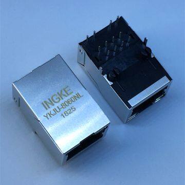 J1011F01PNL YKJU-8060NL 1 Port Through Hole 100 Base-TX Tab-Up Integrated RJ45 Jacks