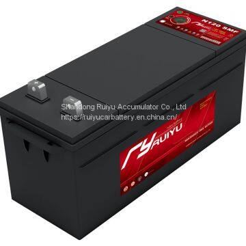 12v 120ah N120 japan standard sealed maintenance free lead acid truck car battery