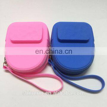 Mini Backpack Shaped Coin Purse Silicone Smiling Face Keychain Charms Wallets Women Purse Bag photo-5