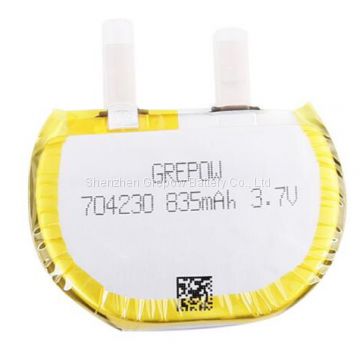 Grepow 3.7V 835mAh LiPo Irregular Round Shaped Battery 7042030