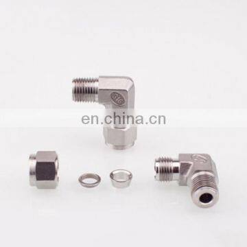 Quick coupler ZG1/8 male thread O.D 1/8 inch hard tube stainless steel 304 Right angle elbow braidede waoter hose connector