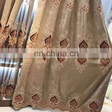 Luxury Turkish blackout curtains material embroidery