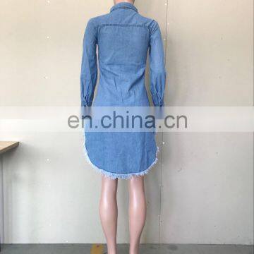 2020 Hot Sale Wholesale Ripped Women Girls Lady Denim Jeans Dress photo-4