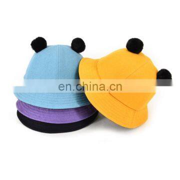 Keep Warm Custom Melton Wool Bucket Hats For Kids