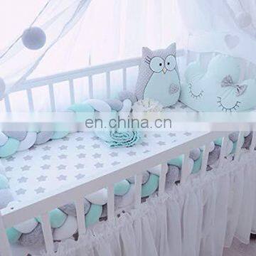 Nursery Cradle Decor Knotted Braided Junior Bed Sleep Safety Padded Plush Cushion /Baby Crib Bumper Plush for Newborn Gift photo-2