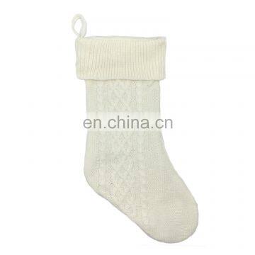 Wholesale Decorative Knit White Christmas Socking for Christmas