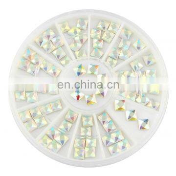 Hot Sales Resin AB Color Nail Rhinestones Square DIY Gems Nail Accessories Decorations