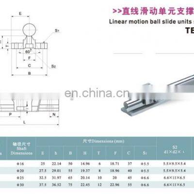Dimension 16mm Tbr16 Linear Rail Guide Linear Support Shaft Linear Bearing TBR16 photo-2