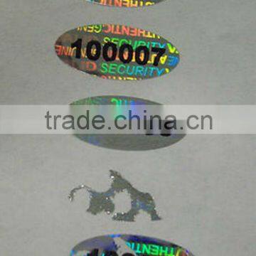 hot sale Hologram label with VOID/custom 3d hologram sticker/laser hologram sticker in Lianlong brand