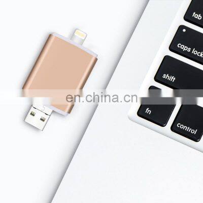 2019 Best Selling Product Push-and-pull Usb Flash Drive For Iphone for Android for Computer 3 in 1 USB Stick 64gb photo-4