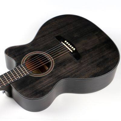 LS-130TBK Acoustic Guitar Black Color 40 Inch Guitar Factory Wholesale OEM High Quality Guitar With Cheap Price photo-3