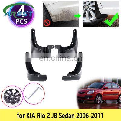 4PCS for KIA Rio 2 JB Sedan 2006 2007 2008 2009 2010 2011 Mudguards Mudflaps Fender Mud Flap Splash Guards Car Wheel Accessories