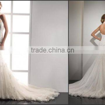 Halter tulle and lace sweetheart sexy mermaid wedding dresses