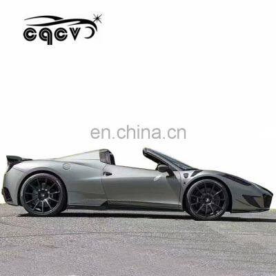 Beautiful Carbon Fiber Material MS Style Body Kit for Ferrari 458 Front Lip Rear Lip Side Skirts Wing Spoiler Fenders Canards