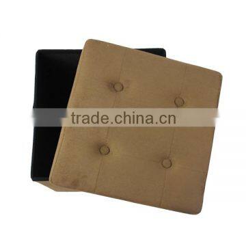 Yes Folded Brown Folding Storage Ottoman photo-4