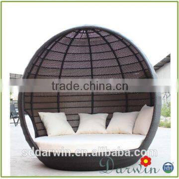 Luxury Aluminum Sun Rattan Round Daybed DW-B032                        
                                                Quality Choice