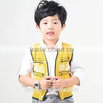 Boys Button Knitted Kids Jackets Shirt Vest Sweater PV7098                        
                                                Quality Choice