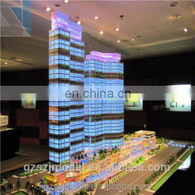 3d building model with led light/miniature architecture model/commercial scale model maker