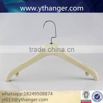 CY-626 Grey Suit Velvet Hanger on Shoulder Flocking Velvet Hanger for Wholesale Clothes photo-2
