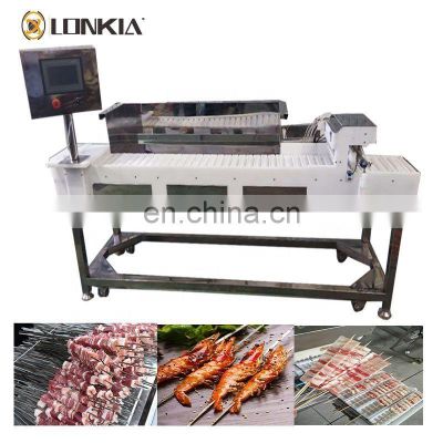 Automatic Meat Wear String Machine Stainless Steel High efficiency Chicken Meat Skewer Machine Kebab Skewer Making Machine