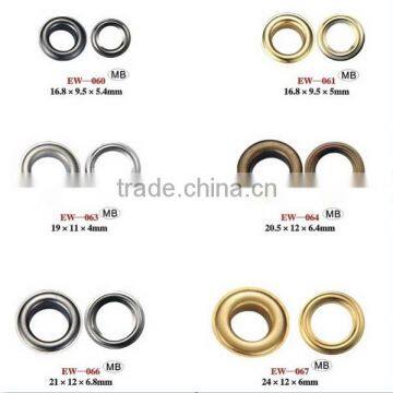 High grade gold plating garment eyelets