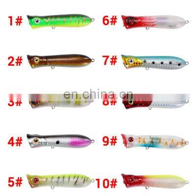 10 Colors 8cm 11.4g Fishing Bait Saltwater Topwater Trout Bass Salmon Popper Bait photo-2