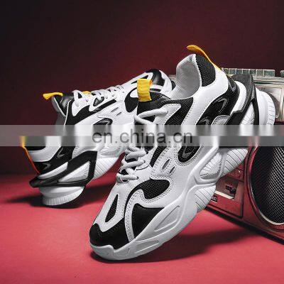 Factory Outlet 2021 Christmas New Youth Korean Thick-soled Trend Fashion Customized Mesh Casual Running Sneakers photo-2