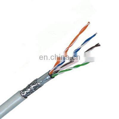 SFTP Cat6 cable 305M 4Pairs Solid Copper Wire 23AWG Ethernet Cat6 lan cable pass test