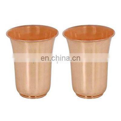 copper shiny wine glass for bar