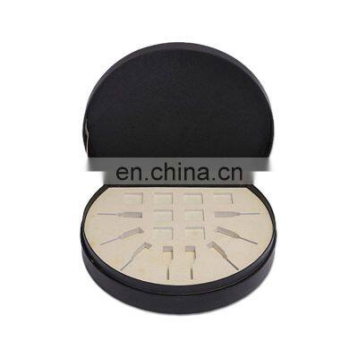 Персонально изготовленная пустая безвоздушная помповая бутылка для косметики, упаковка товара — круглая черная подарочная коробка для кремов для лица объемом 15 мл с роскошной вставкой из ЭВА photo-2