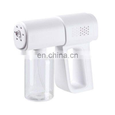 Cordless Household Sprayer Atomizing Fogger Machine Blue Light Nano Battery Disinfection Gun Nano Steam Spraying Sprayer