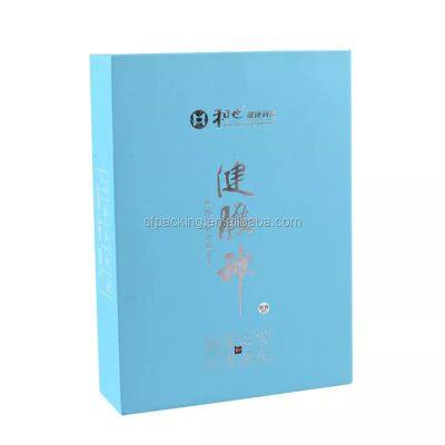 luxury foldable packaging custom blue gift boxes