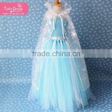 Wholesale Custom cloak Frozen Formal Dress Made Elsa Princess Dress Costume for kids                        
                                                Quality Choice