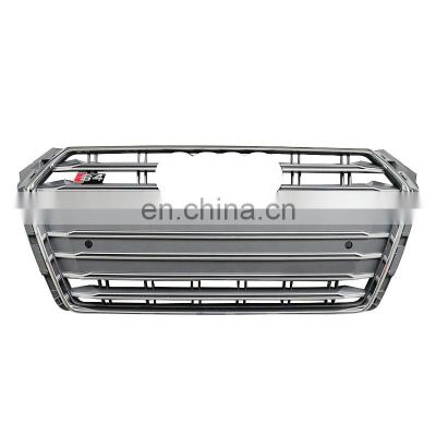 Front grill for Audi A4 B9 automotive Chrome silver gray grille for Audi S4 car accessories for Audi 2017-2019