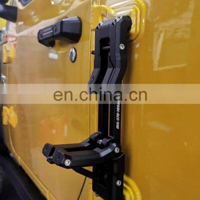 Door Foot Pedal for Jeep Wrangler JL 2018+ Car Accessories Black Sliver Aluminium Door Folding From Maiker