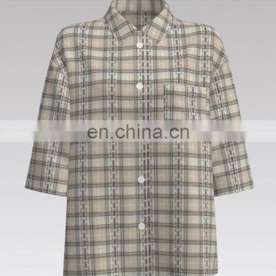 Новая мода. 100% ткань из BCI хлопка, двойная сетка, прядильно-оттеночная, для повседневной одежды photo-5