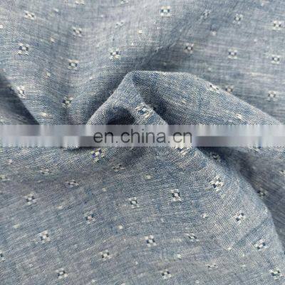 LINEN/COTTON YARN DYED FABRIC,HIGH QUALITY NOVELTY DOBBY CHECK photo-4