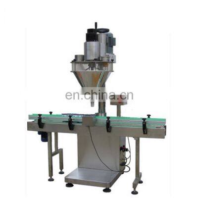 High Quality MilkTea Coffee Soy bean Sesame Powder filling machine for plastic bottles powder auger filler production line