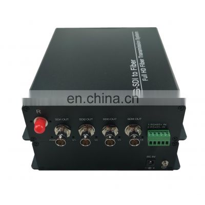 4-Channel HD-SDI/3G-SDI video optical fiber media converter