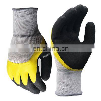 Polyester Liner Super Anti Slip Latex Coated Safety Work Gloves Working Gloves Manufacturer of Latex Glove