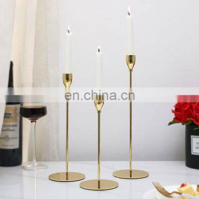 Wholesale Chandelier Bougeoir Nordic Iron Candlestick Wedding Decorations Metal Candle Holders for Decoration Mariage