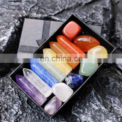 Other Promotional & Business Gifts Precious Meditation Methaphetamine Chakra High Quality Crystal Healing Stones Boxes Set photo-3