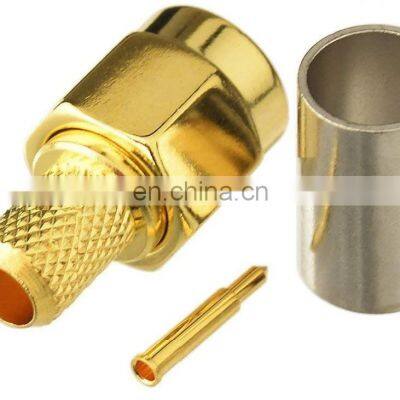 Rg174 RG316 rg58 coaxial cables sma adapter straight connector gold plated connector male sma rf connector sma