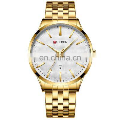 CURREN Top Brand Men's Watch Waterproof Quartz Steel Band Watch Business Calendar Men's Watch