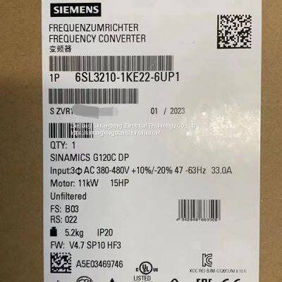 6SL3210-1KE22-6UP1 Siemens three-phase AC frequency converter 11.0KW